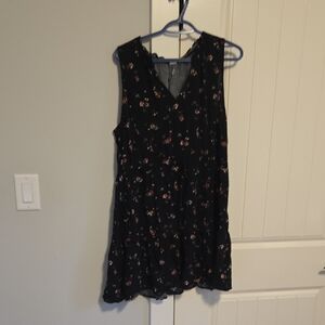 GAP Black Floral Dress